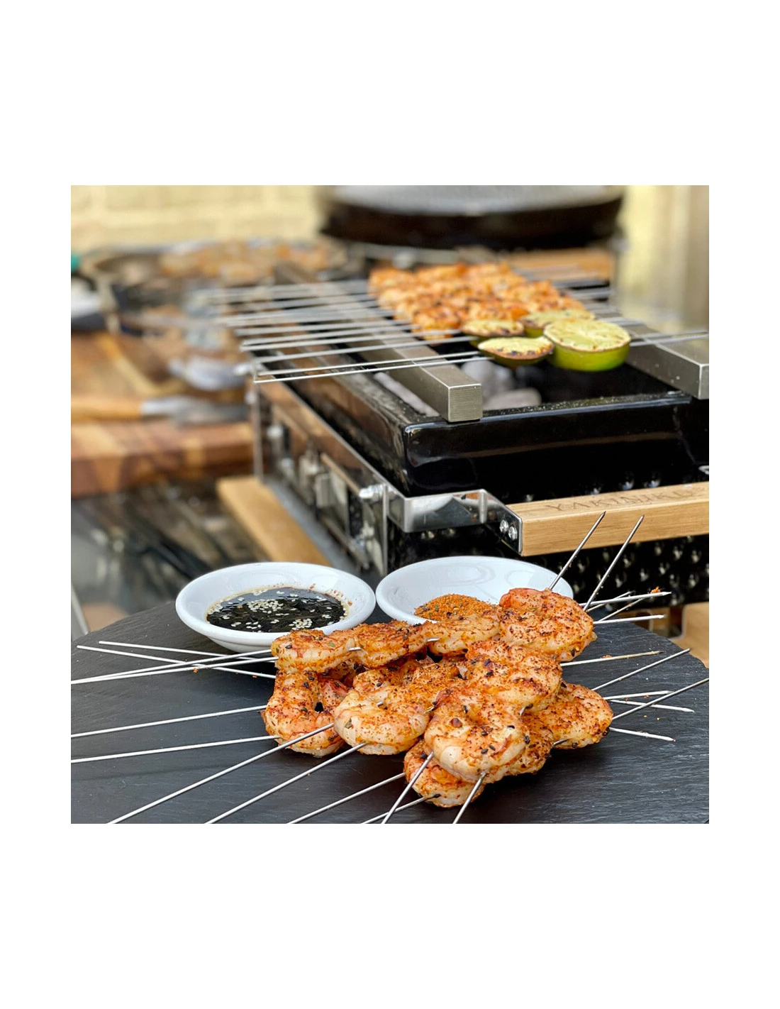 2 BARRES A YAKITORI POUR SHICHIRIN RECTANGULAIRE YAKINIKU 4 2 BARRES A YAKITORI POUR SHICHIRIN RECTANGULAIRE YAKINIKU – Image 2