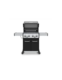 BBQ GAZ BROIL KING BARON 490 NOIR AVEC ROTISSOIRE ET PLANCHA -camping boutique bbq gaz broil king baron 490 noir avec rotissoire et plancha 1