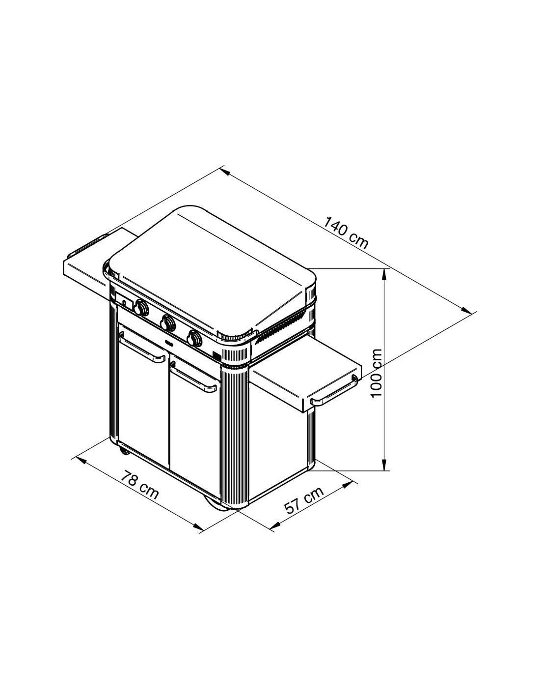 COMBO PLANCHA ENOSIGN GAZ 80 NOIR & INOX + CHARIOT + CAPOT 4 COMBO PLANCHA ENOSIGN GAZ 80 NOIR & INOX + CHARIOT + CAPOT – Image 2