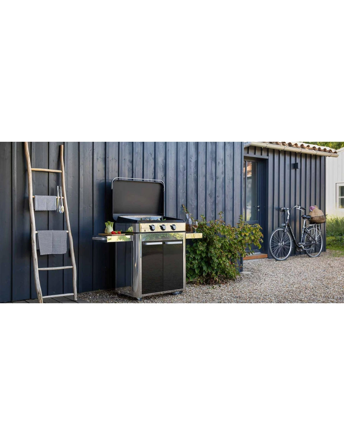 COMBO PLANCHA ENOSIGN GAZ 80 NOIR & INOX + CHARIOT + CAPOT 5 COMBO PLANCHA ENOSIGN GAZ 80 NOIR & INOX + CHARIOT + CAPOT – Image 3