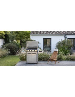COMBO PLANCHA ENOSIGN GAZ 80 TOUT INOX CHARIOT & CAPOT -camping boutique combo enosign gaz 80 tout inox plancha chariot capot 5