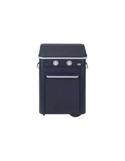 COMBO PLANCHA ENOSIGN GAZ 65 BLEU NAVY CHARIOT & CAPOT -camping boutique combo plancha enosign gaz 65 bleu navy capot 2