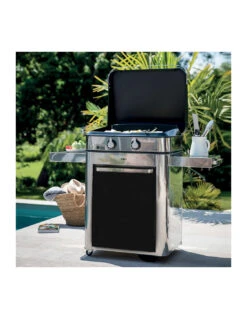 COMBO PLANCHA ENOSIGN GAZ 65 NOIR + INOX CHARIOT & CAPOT