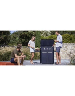 COMBO PLANCHA ENOSIGN GAZ 80 BLEU NAVY CHARIOT & CAPOT -camping boutique combo plancha enosign gaz 80 bleu navy capot 5