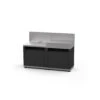 CUISINE LE MARQUIER INOX ET NOIR 2 ELEMENTS POUR PLANCHA 1 CUISINE LE MARQUIER INOX ET NOIR 2 ELEMENTS POUR PLANCHA -camping boutique cuisine 2 elements avec credences duo noir inox le marq