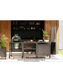 Big Green Egg CUISINE COMPLETE BIG GRENN EGG AVEC KAMADO 2XL ET 3 MODULES - ACACIA ET NOIR