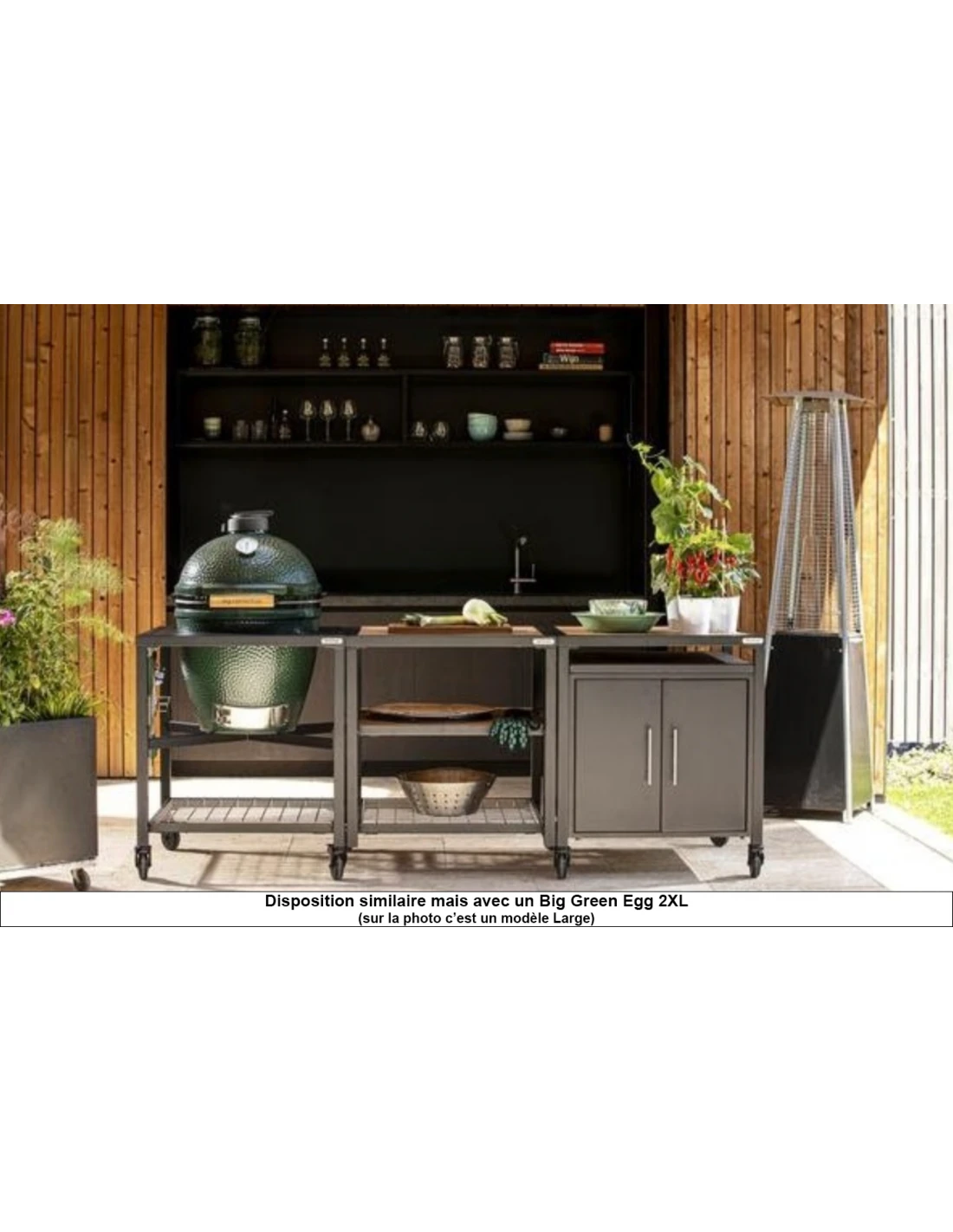 Big Green Egg CUISINE COMPLETE BIG GRENN EGG AVEC KAMADO 2XL ET 3 MODULES - ACACIA ET NOIR 3 Big Green Egg CUISINE COMPLETE BIG GRENN EGG AVEC KAMADO 2XL ET 3 MODULES - ACACIA ET NOIR