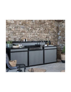 CUISINE FORGE ADOUR 3 MODULES POUR PLANCHA AVEC EVIER