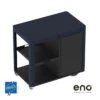 ENO DESSERTE ACHILLE BLEU NAVY VERSION AVEC PORTE 4 ROULETTES -camping boutique desserte achille bleu navy version avec porte 4 roulettes