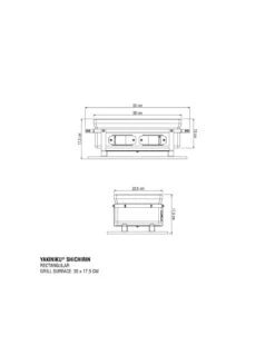 GRILL DE TABLE SHICHIRIN RECTANGULAIRE YAKINIKU -camping boutique grill de table shichirin rectangulaire yakiniku 3