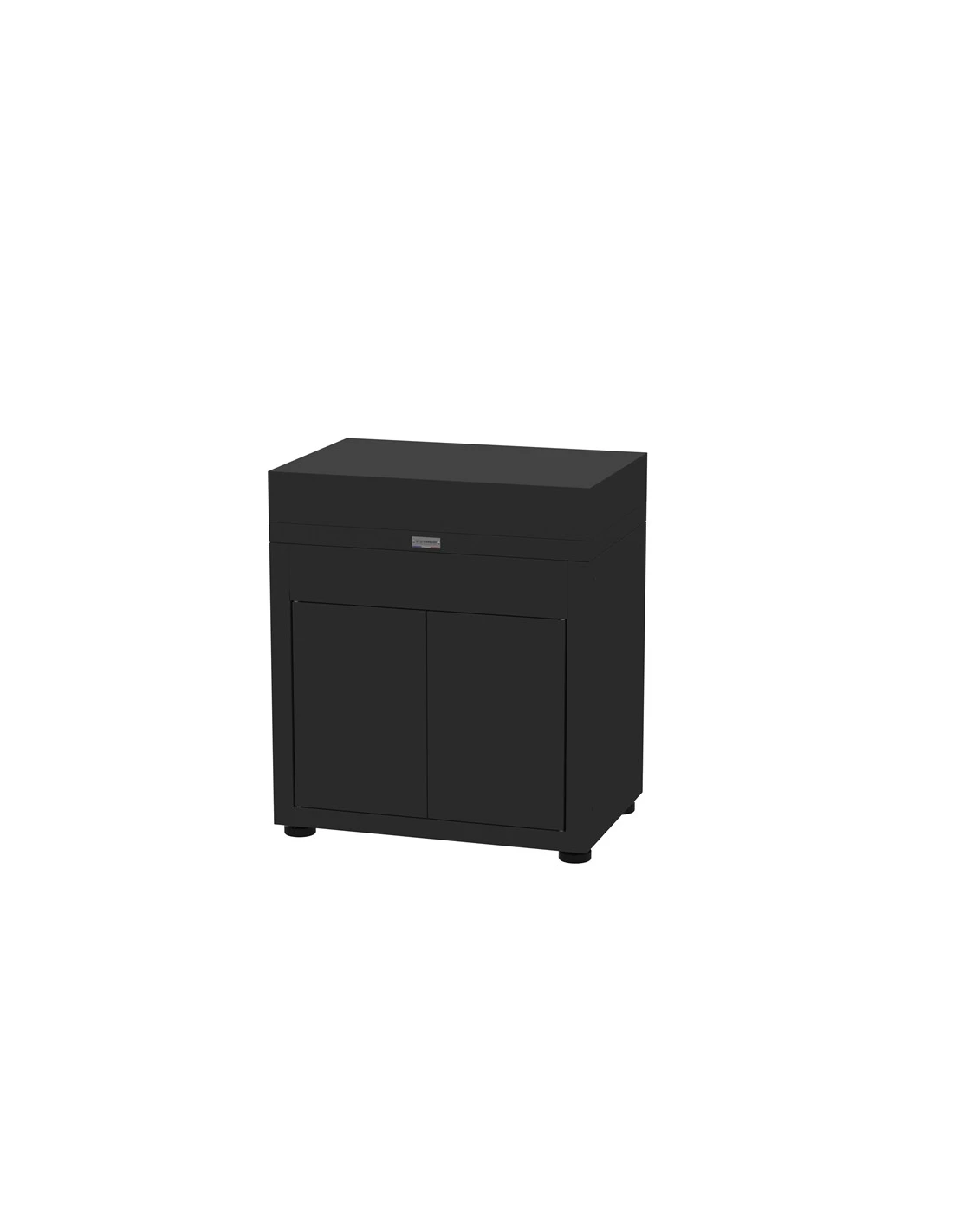MEUBLE 1 PORTE 80 X 55 CM - ACIER NOIR - LE MARQUIER 3 MEUBLE 1 PORTE 80 X 55 CM - ACIER NOIR - LE MARQUIER