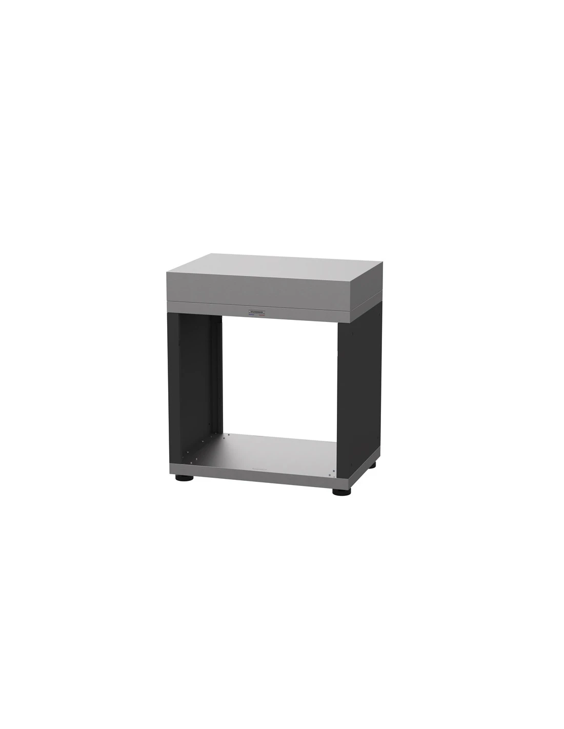MEUBLE OUVERT - DUO NOIR & INOX LE MARQUIER 80 X 55 CM 3 MEUBLE OUVERT - DUO NOIR & INOX LE MARQUIER 80 X 55 CM