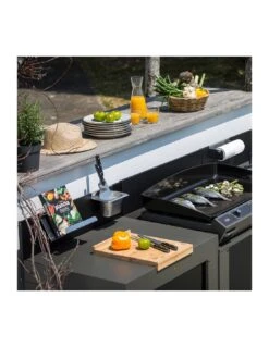 MEUBLE PLAN DE TRAVAIL POUR CUISINE ENO GRIS CARGO -camping boutique modulo standard acier plan de travail cuisine d exterieur eno 3