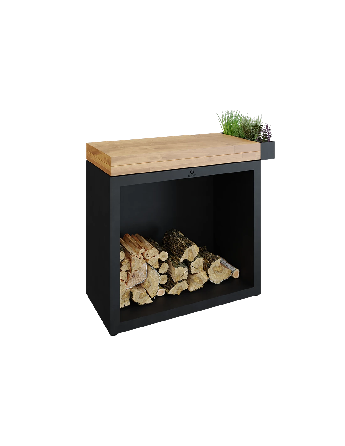 OFYR BUTCHER BLOCK STORAGE 90 BLACK BOIS DE TECK 3 OFYR BUTCHER BLOCK STORAGE 90 BLACK BOIS DE TECK