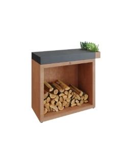 OFYR BUTCHER BLOCK STORAGE BOIS 90 CERAMIQUE GRIS ANTHRACITE