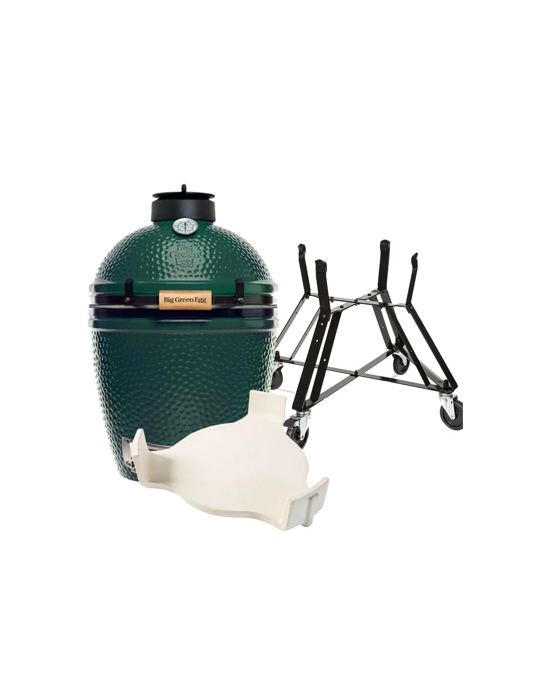PACK START BIG GREEN EGG LARGE - EGG LARGE + CONVEGGTOR + BERCEAU A ROULETTES 3 PACK START BIG GREEN EGG LARGE - EGG LARGE + CONVEGGTOR + BERCEAU A ROULETTES