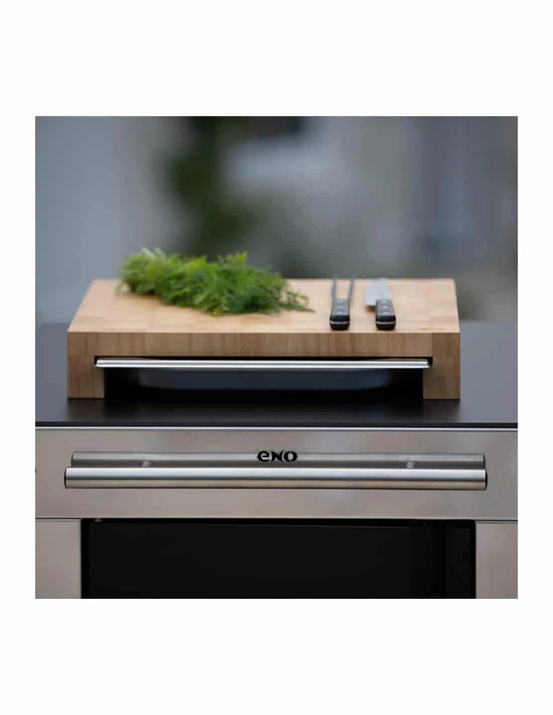 Planche à Découper ENO En Bois Avec Tiroir Bac Inox Billot 5 Planche à Découper ENO En Bois Avec Tiroir Bac Inox Billot – Image 3