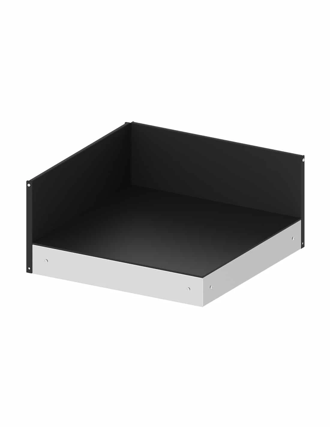 PLATEAU D'ANGLE POUR CUISINE ENO INOX ET NOIR 3 PLATEAU D'ANGLE POUR CUISINE ENO INOX ET NOIR