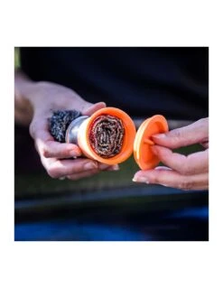 ENO Support + 3 Boules En Inox Pour Nettoyage -camping boutique support 3 boules en inox pour nettoyage 3